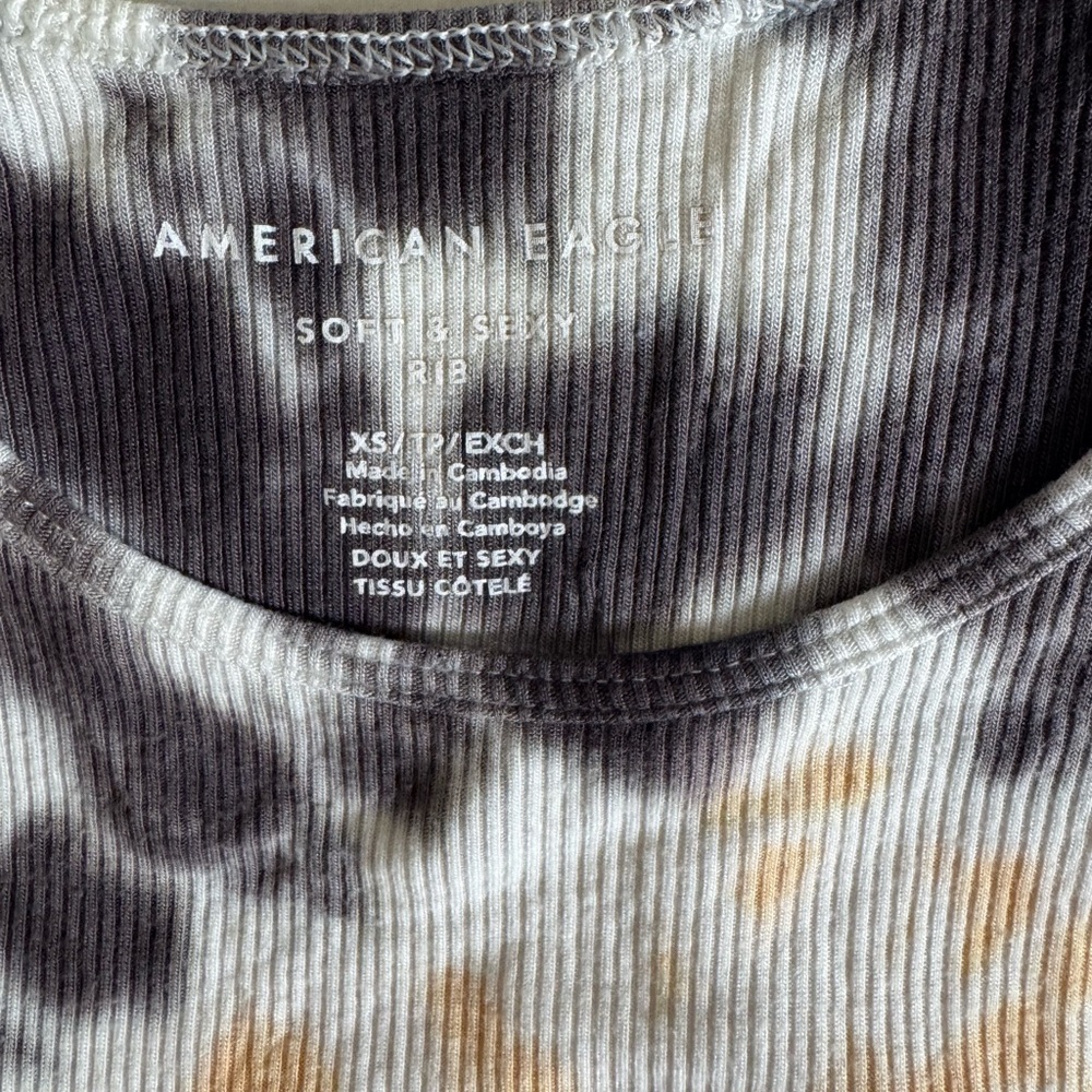 American Eagle Outfitters Multicolor Tie-Dye Crop Top - Picture 3 of 3